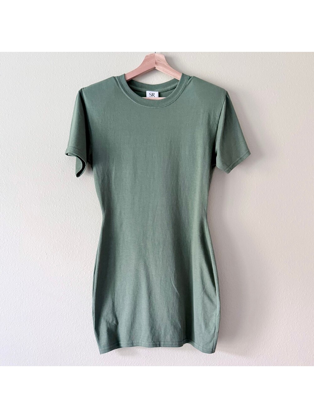 SR Olive Green Cotton Short Sleeve T-Shirt Dress XS/S